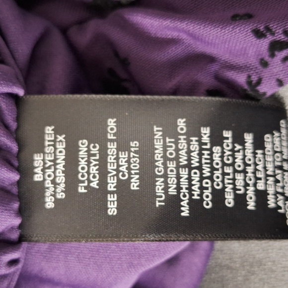 Nicole Miller NEW Purple Whimsigoth Witchy Ruched Burnout Velvet Fairy Top Sz. M - Picture 12 of 13